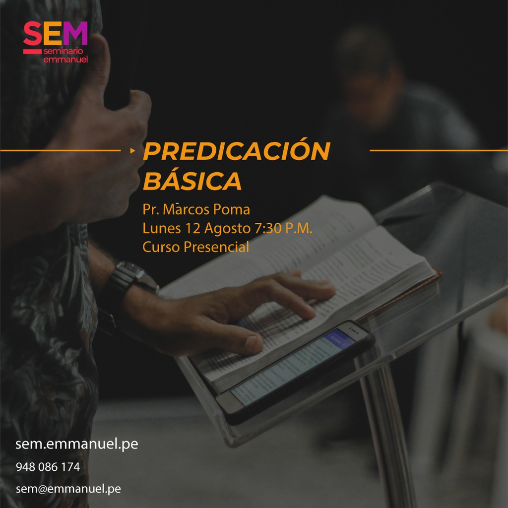 SEM: PREDICACIÓN BÁSICA- PRESENCIAL