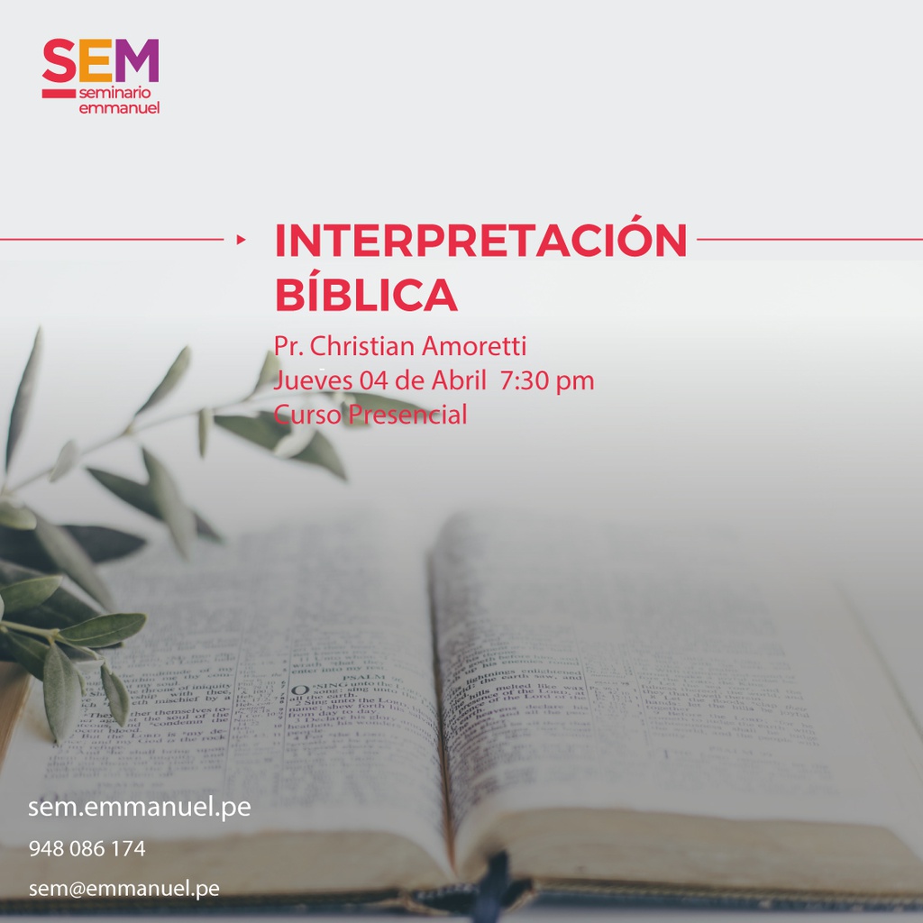 SEM: INTERPRETACIÓN BÍBLICA BASICA