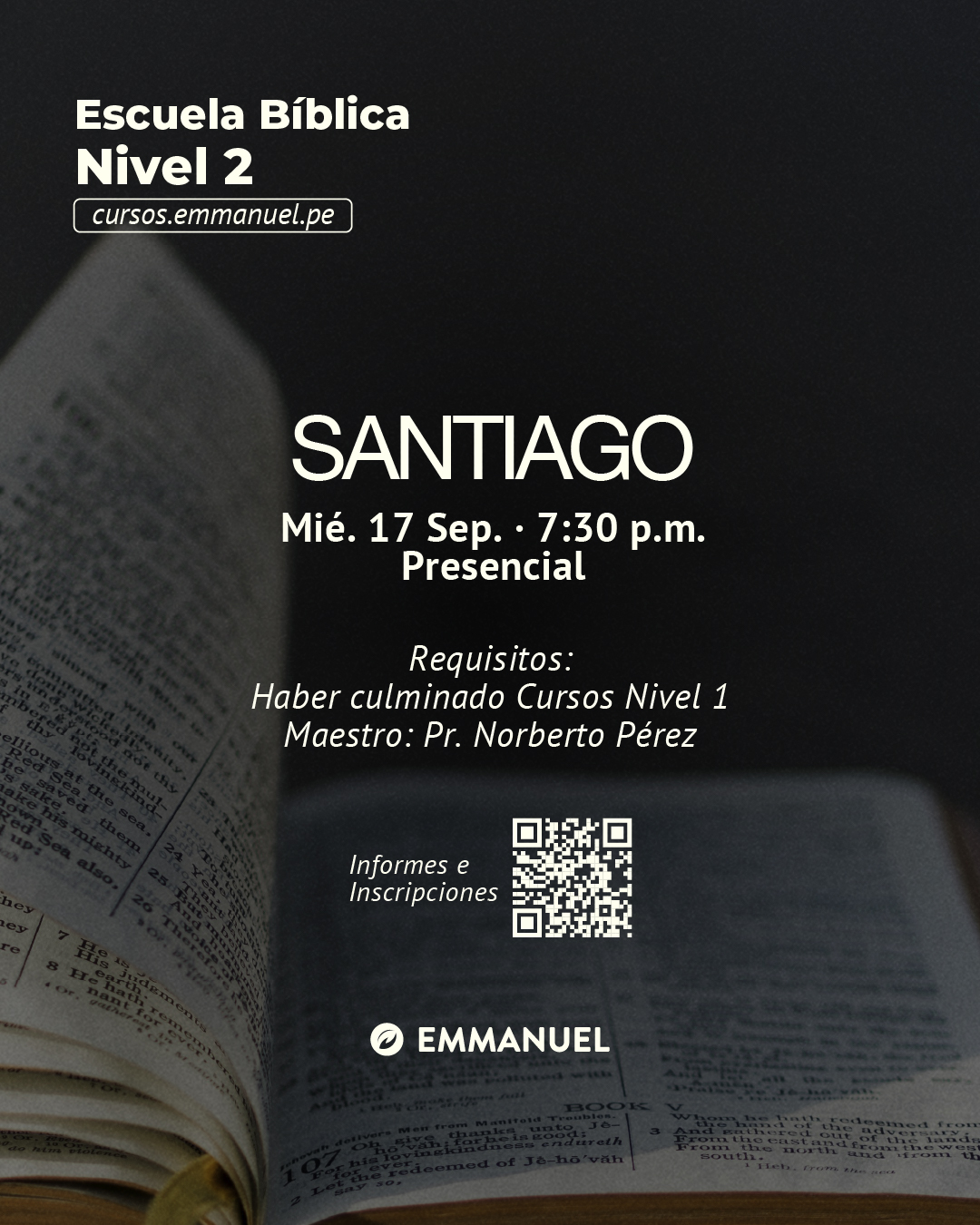 SANTIAGO - MIERCOLES 17.08.25 - Presencial 7:30PM