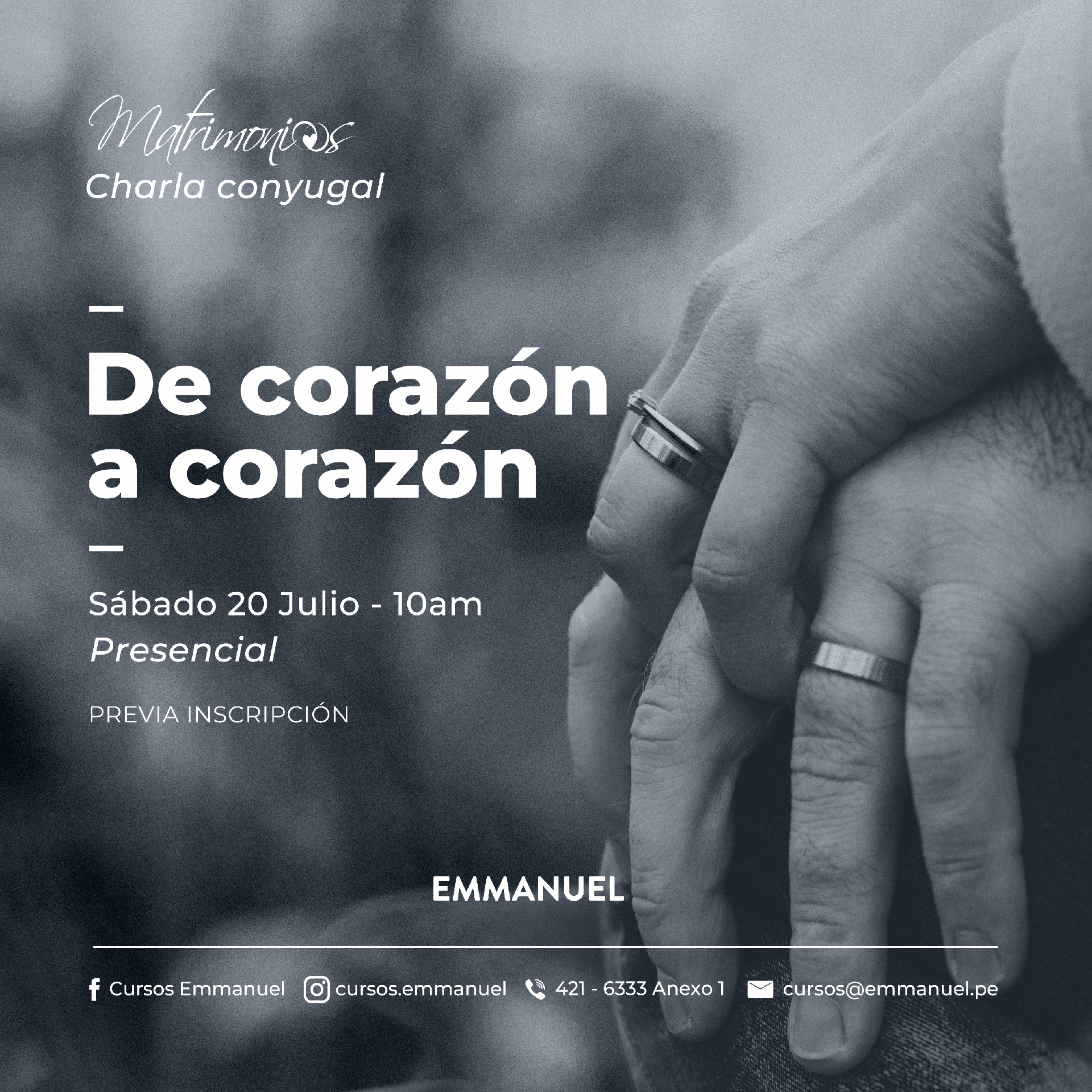 Charla conyugal : De corazón a corazón -Sábado 20 Julio